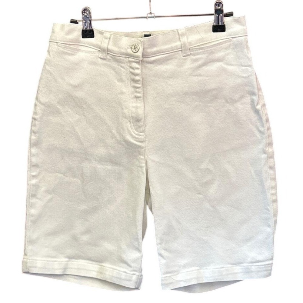 90s Lauren Ralph Lauren Denim Shorts Nautical Coastal Grandma Preppy White 4